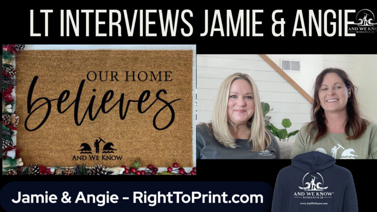 8.29.22: AWK interview with Jamie and Angie of Right To Print – TOUCHING the People of the EARTH daily!